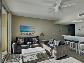 Living Area with Queen Sofa Sleeper