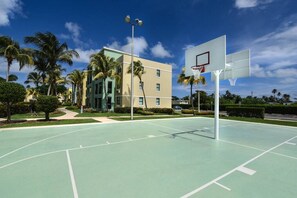 Whilst you’re enjoying your stay in this beautiful place, you will also get access to the wide range of resort areas including the basketball courts - perfect for anyone that likes basketball!