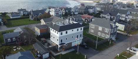 Stunning ocean, cliff walk, first beach views from roof top deck. 