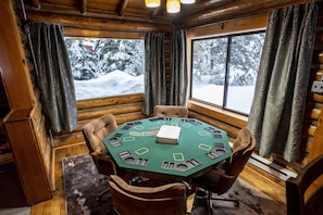 Poker Area with cards and chips