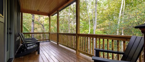 Side Porch Overlooking Fall Forest