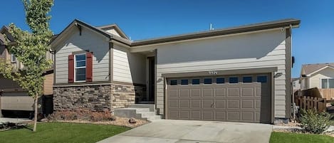 Two-car garage with remote openers are available to use.