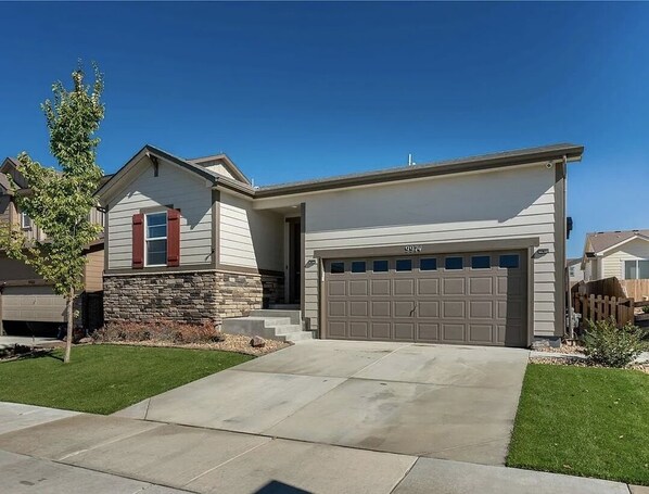 Two-car garage with remote openers are available to use.