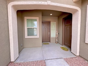 Private front door entrances.(Left side is for the main home/ right side Casita)