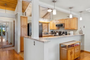 Open kitchen area 