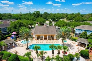 community heated pool and spa