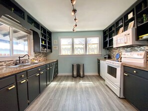 Fully stocked kitchen