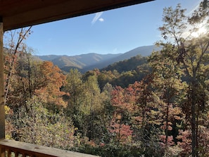 Beautiful fall views from the upper deck