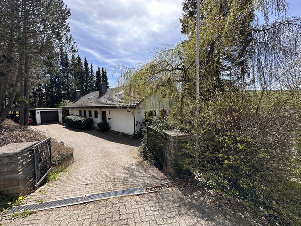 front entrance of the villa.
