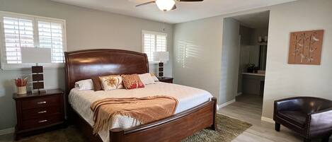 Master bedroom with king size bed