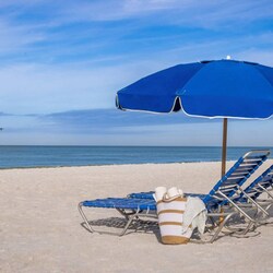 Beautiful Beach, Umbrellas and Chairs for rent