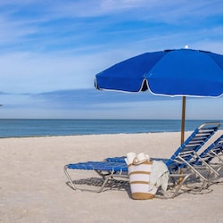 Beautiful Beach, Umbrellas and Chairs for rent