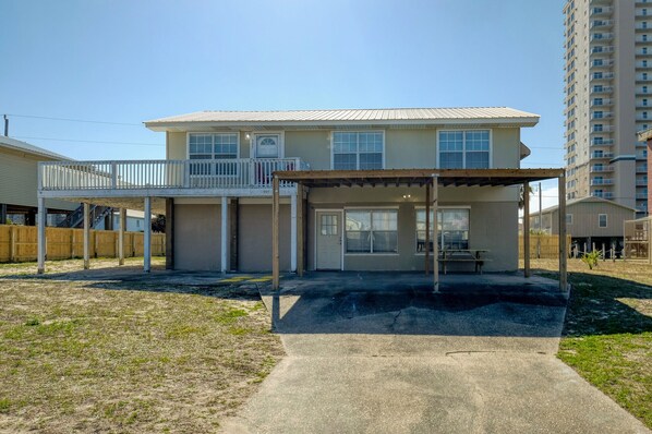 North side of the property