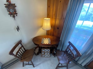 The chess corner.