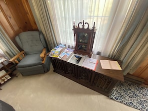 Beside the front door is the three ring binder with Wi-Fi information and more.