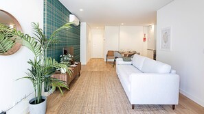 Gorgeous living room with a sofa bed for 2. #lovelystay