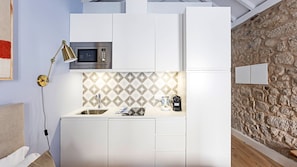 Our kitchenette is equipped for quick and easy meals #cooking
