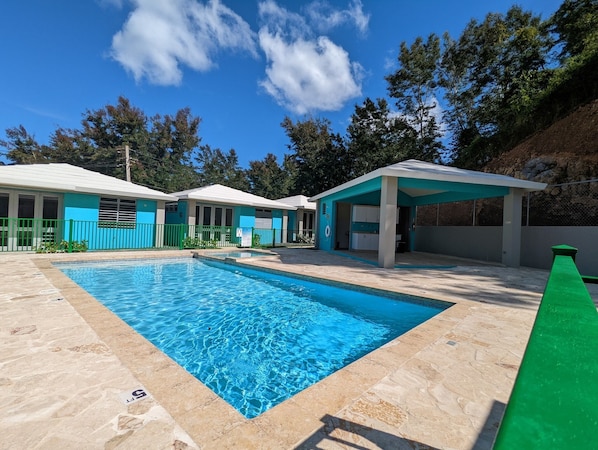 Gazebo and pool