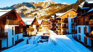 Winter right in the center of the resort