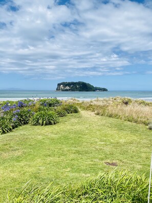 View from lawn and our unit