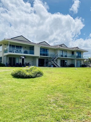 Front of building looking from the sand dunes 