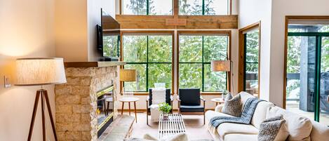 Main Floor - Living Room with Gas Fireplace