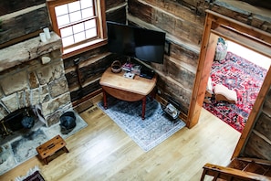 Smart TV in living room - view from the loft