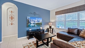 Family Room
70"Smart TV, DVD Player