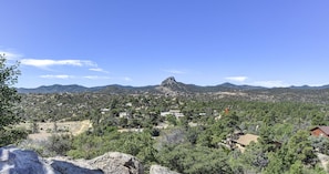 View of Thumb Butte from deck