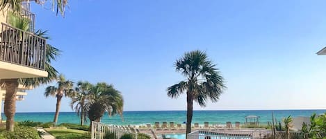 View from the 112 Patio - Take in the Gulf view from the 112 patio…just steps to the pool and beach!