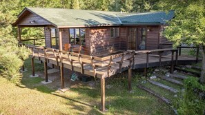 cabin with surrounding deck