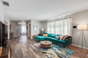 Spacious and bright main living room.