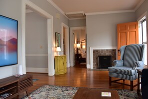 Living Room showing front entry door