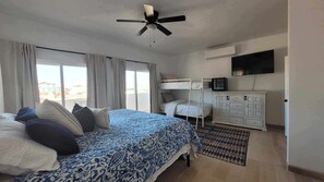 Master Bedroom - King Bed, Twin Bunkbed, Beverage Fridge