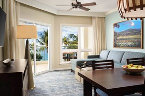 Living room comes equipped with a sleeper sofa (Oceanfront).