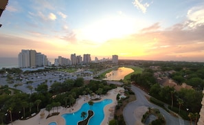 Gorgeous sunset view from our condo