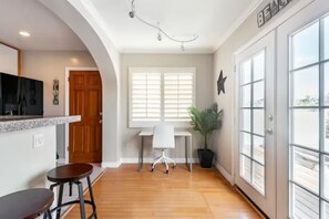 French doors leading to the front patio