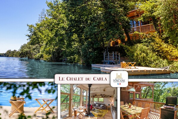 SPA open all year - Large 6000 m² park - Riverfront with 120 metres of private banks + private pontoon - Large covered terrace - Gas plancha - Fully equipped kitchen. 