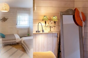 Bedroom 2 with 2 beds 90x190 + Umbrella bed - Storage - Hangers