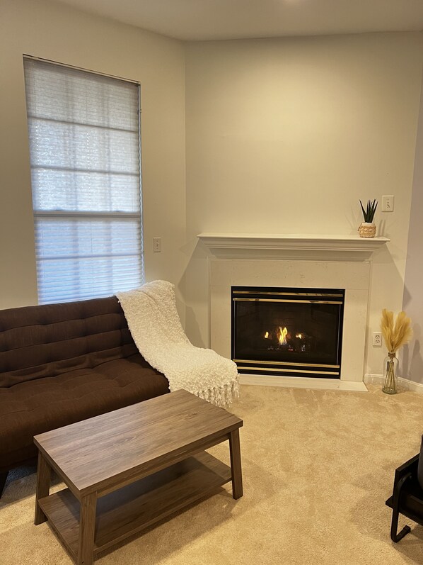 Living room: Fireplace