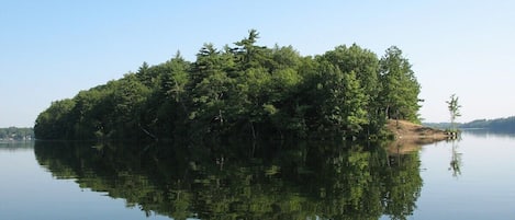 1 Big Sustainable Island is 14 acres, 5 different stays, on 1400 acre Maine lake.