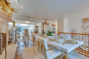 Dining Area | Stairs Required | Wood-Burning Fireplace