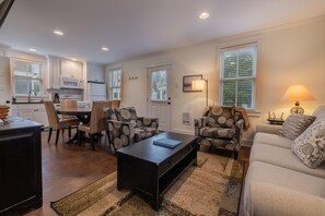 The living room is the perfect place to gather and make memories