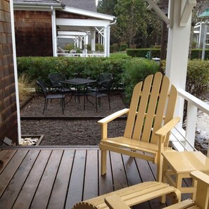 Listen to the birds while relaxing on the front porch