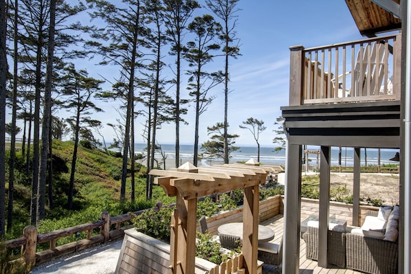 Balconies and patios with ocean views