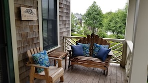 Front porch with glider