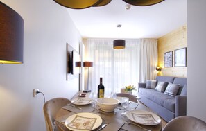 Settle into the dining area and enjoy a nice meal.