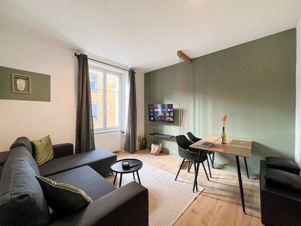 Living room with sofa bed