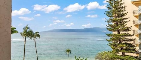 Ocean and Molokai views from your private lanai.