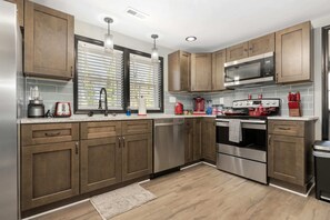 Fully stocked kitchen
